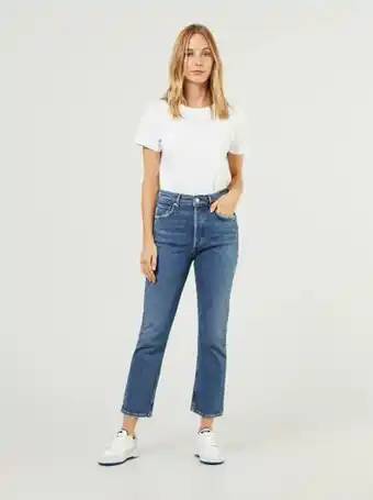 Unger-Fashion.com Agolde slim-fit jeans 'riley crop' medium blue Angebot