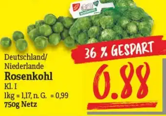 NP Discount Rosenkohl 750 g Netz Angebot