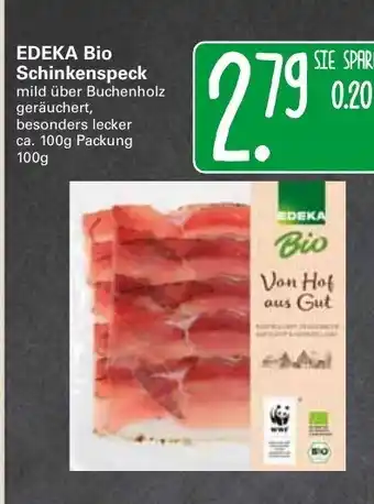 WEZ Edeka Bio Schinkenspeck 100g Angebot