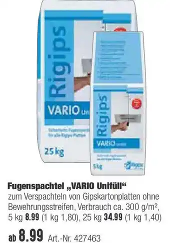 Hellweg Fugenspachtel Vario Unifüll Angebot