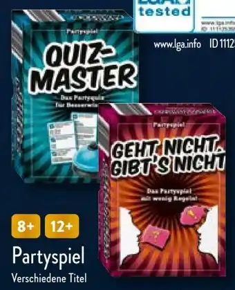 Aldi Nord Party-spiel-set Angebot