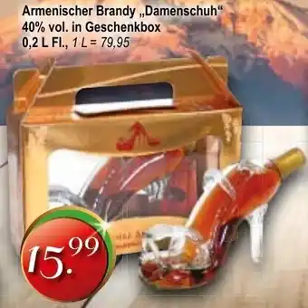 Mix Markt Armenischer Brandy Damenschuh 0,2 L Fl. Angebot