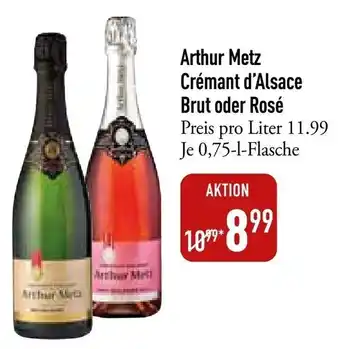 Galeria Markthalle Arthur Metz Crémant d'Alsace Brut oder Rosé 0,75 L Flasche Angebot