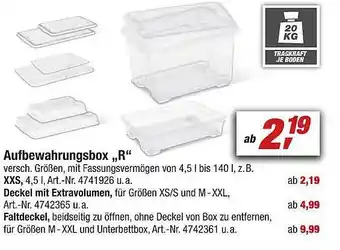 toom Baumarkt Aufbewahrungsbox „r“ Angebot