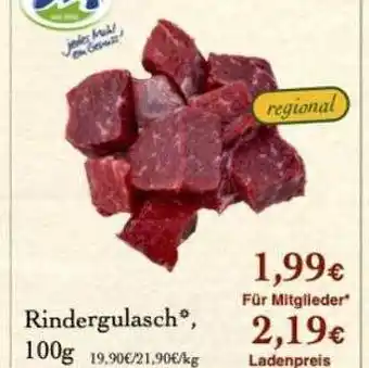 LPG Biomarkt Rindergulasch Angebot