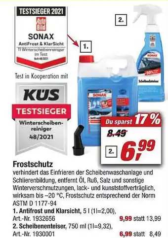 toom Baumarkt Sonax frostschutz Angebot