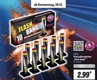 Lidl Weco 10 knallbombetten „flasch bang“ Angebot
