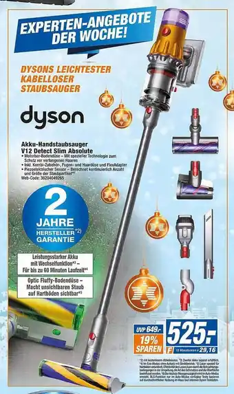 expert Octomedia Dyson akku-handstaubsauger v12 detect slim absolute Angebot