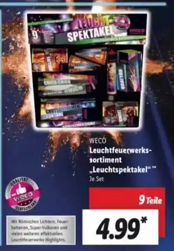 Lidl Weco leuchtfeuerwerkssortiment „leuchtspektakel“ Angebot