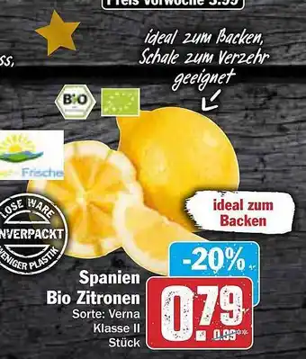 AEZ Spanien bio zitronen Angebot