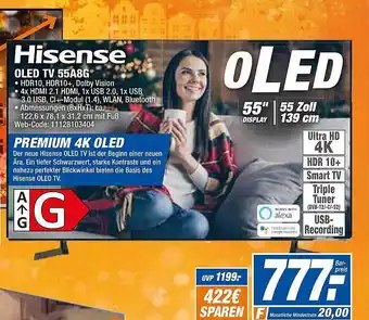 HEM Expert Hisense oled tv 55a8g Angebot