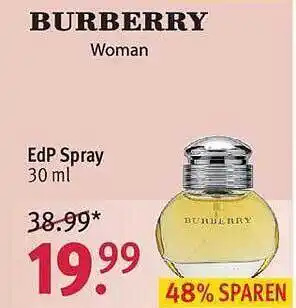 Rossmann Burberry woman edp spray Angebot