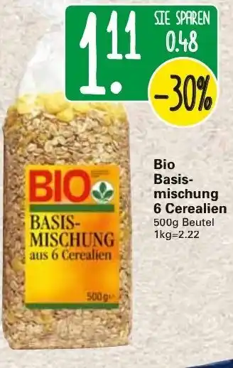 WEZ Bio Basismischung 6 Cerealien 500g Beutel Angebot