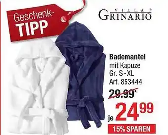 AWG Mode Villa grinario bademantel Angebot