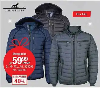 AWG Mode Jim spencer steppjacke Angebot