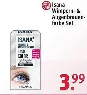 Rossmann Isana wimpern- & augenbrauenfarbe set Angebot