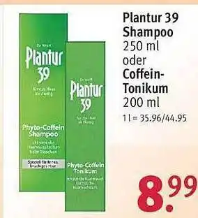 Rossmann Plantur 39 shampoo oder coffein-tonikum Angebot