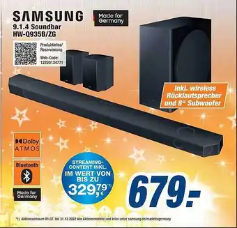 Expert Samsung 9.1.4 soundbar hw-q935b-zg Angebot