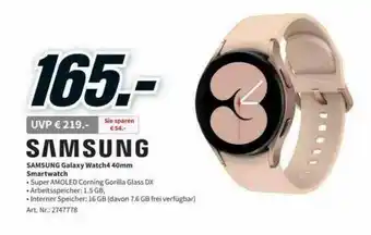 MediaMarkt Samsung galaxy watch4 40mm smartwatch Angebot