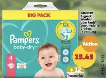 PENNY Pampers bigpack windeln oder pants Angebot