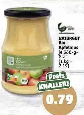 PENNY Naturgut bio apfelmus Angebot