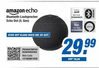 Expert Bening Amazon bluetooth-lautsprecher echo dot (5. gen) Angebot