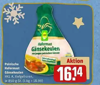 REWE Kaufpark Polnische hafermast gänsekeulen Angebot