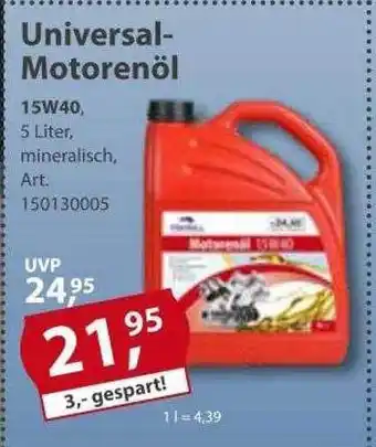 Sonderpreis Baumarkt Universal-motorenöl Angebot