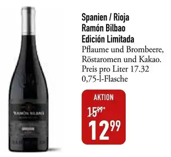 Galeria Markthalle Spanien/Rioja Ramón Bilbao Edición Limitada 0,75 L Flasche Angebot