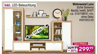 Möbel Boss Wohnwand Luna Angebot