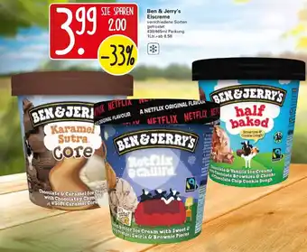 WEZ Ben & Jerry's Eiscreme 438-465 ml Angebot