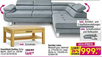 Möbel Boss Couchtisch Cortina oder Garnitur Lotos Angebot