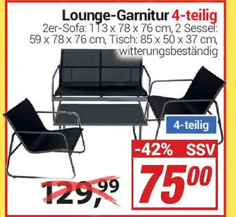 CENTERSHOP Lounge Garnitur 4 teilig Angebot