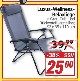 CENTERSHOP Luxus Wellness Relaxliege Angebot