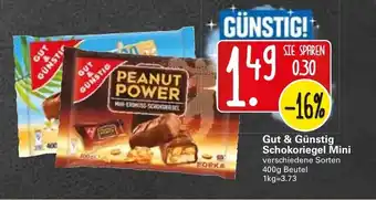 WEZ Gut & Günstig Schokoriegel Mini 400g Beutel Angebot