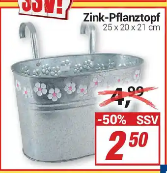 CENTERSHOP Zink Pflanztopf Angebot