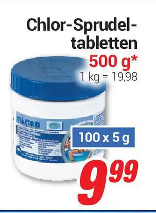 CENTERSHOP Chlor Sprudeltabletten 500g Angebot