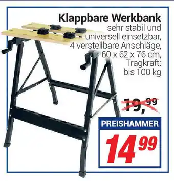 CENTERSHOP Klappbare Werkbank Angebot