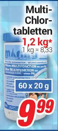 CENTERSHOP Multi Chlortabletten 1,2kg Angebot