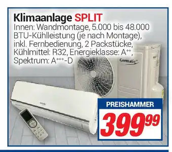 CENTERSHOP Klimaanlage Split Angebot