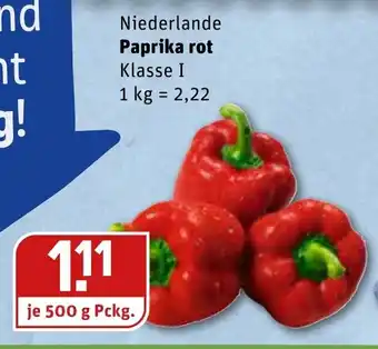 REWE Paprika rot 500g Angebot