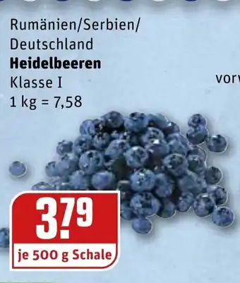 REWE Heidelbeeren 500g Angebot