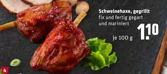 REWE Schweinehaxe, gegrillt 100g Angebot