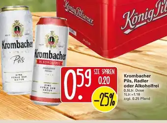 WEZ Krombacher Pils, Radler oder Alkoholfrei 0,5L Angebot