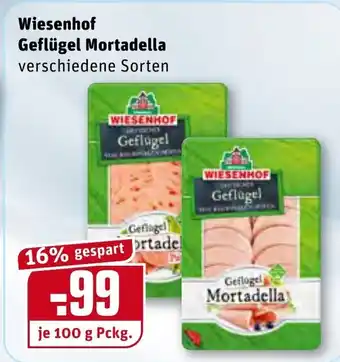 REWE Wiesenhof Geflügel Mortadella 100 g Angebot