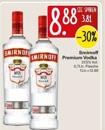 WEZ Smirnoff Premium Vodka 0,7L Angebot