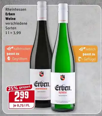 REWE Erben Weine 0,75L Angebot