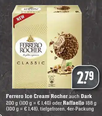 Edeka Ferrero Ice Cream Rocher auch Dark 200g oder Raffaello 188g Angebot