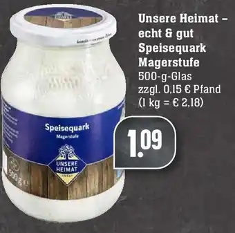 Edeka Unsere Heimat echt & gut Speisequark Magerstufe 500g Angebot