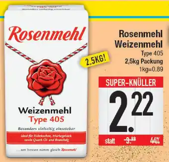 E-Center Rosenmehl Weizenmehl 2,5kg Packung Angebot